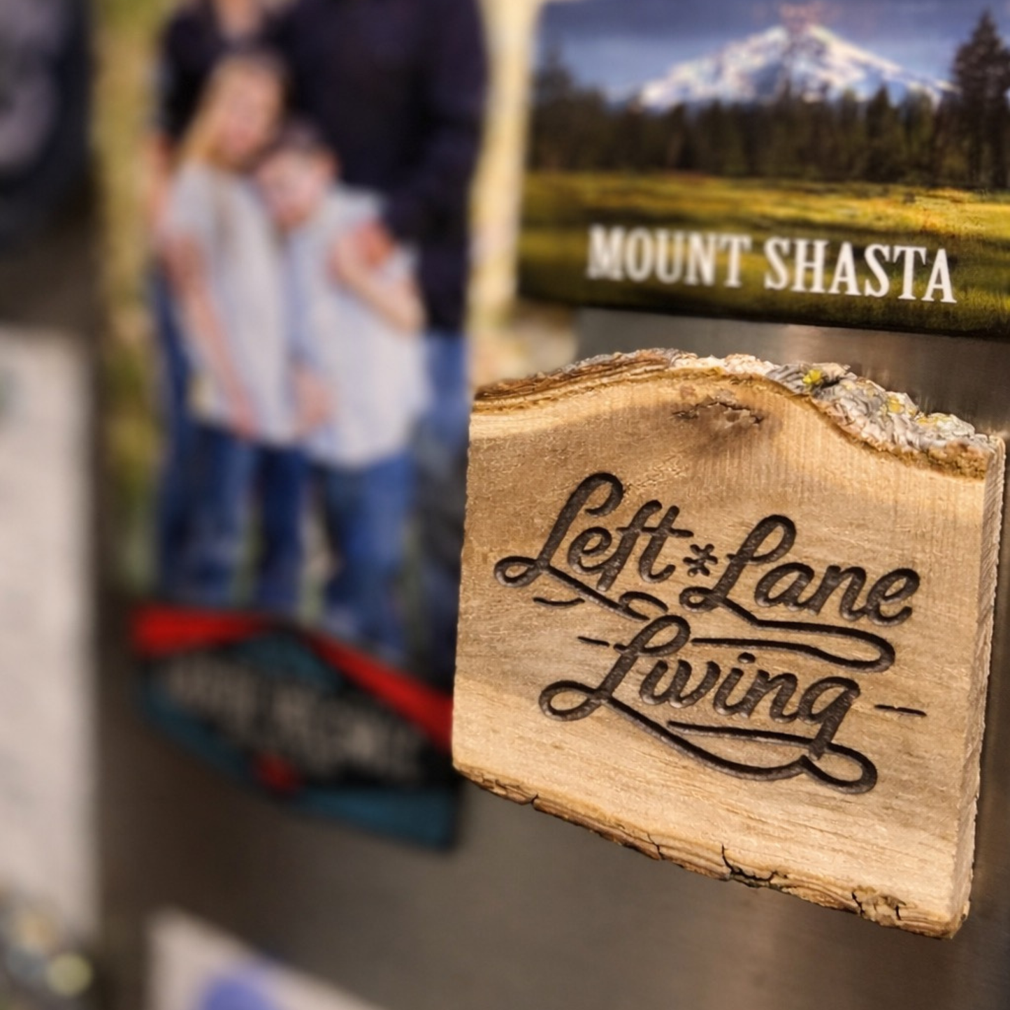 Left Lane Living Wood Magnet