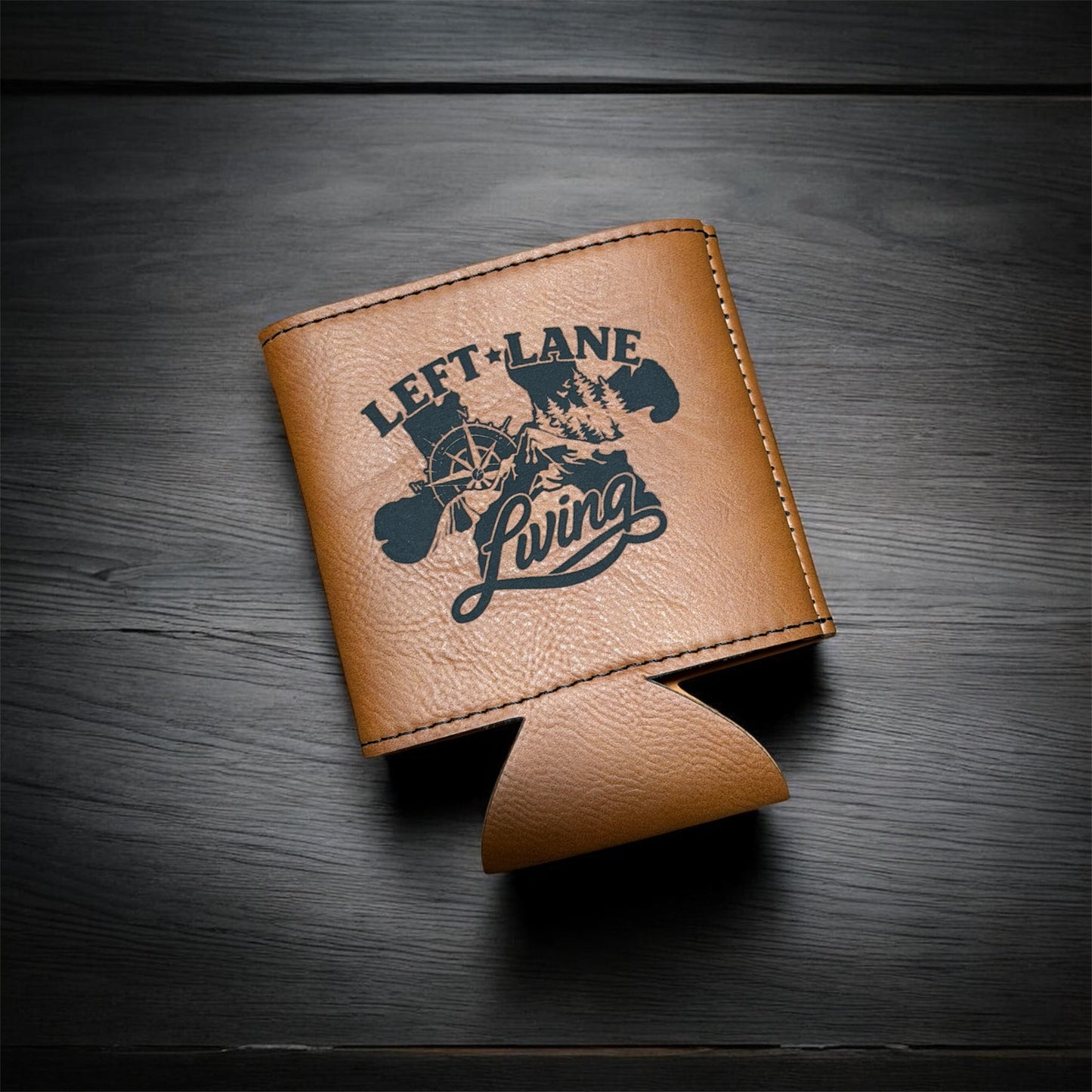 Left Lane Living Puzzle Piece Leatherette Can Cooler