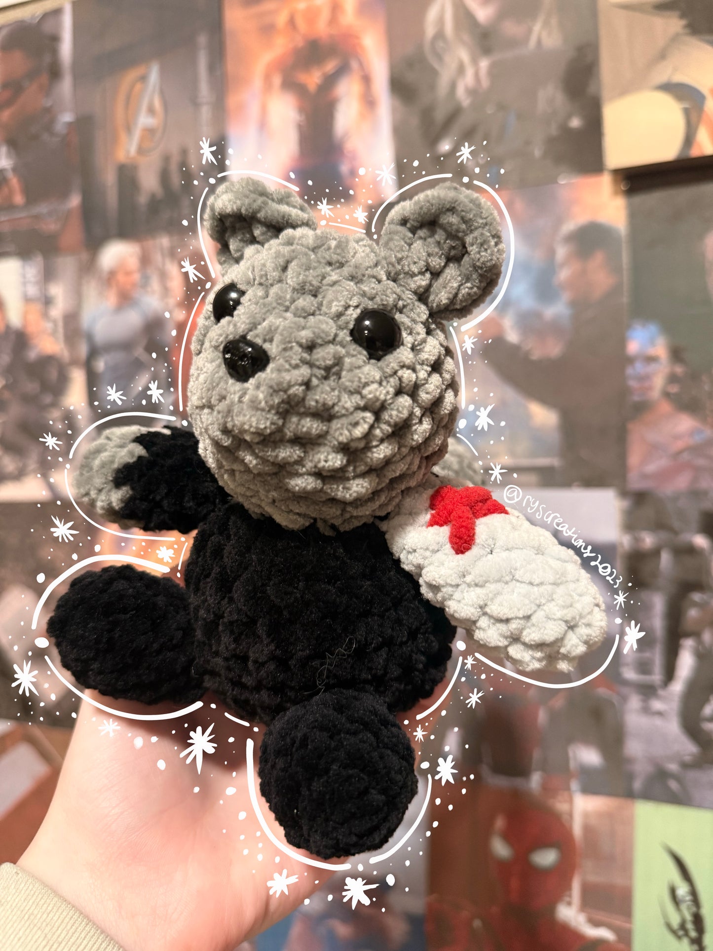 MADE TO ORDER - Marvel White Wolf Inspired Plushie