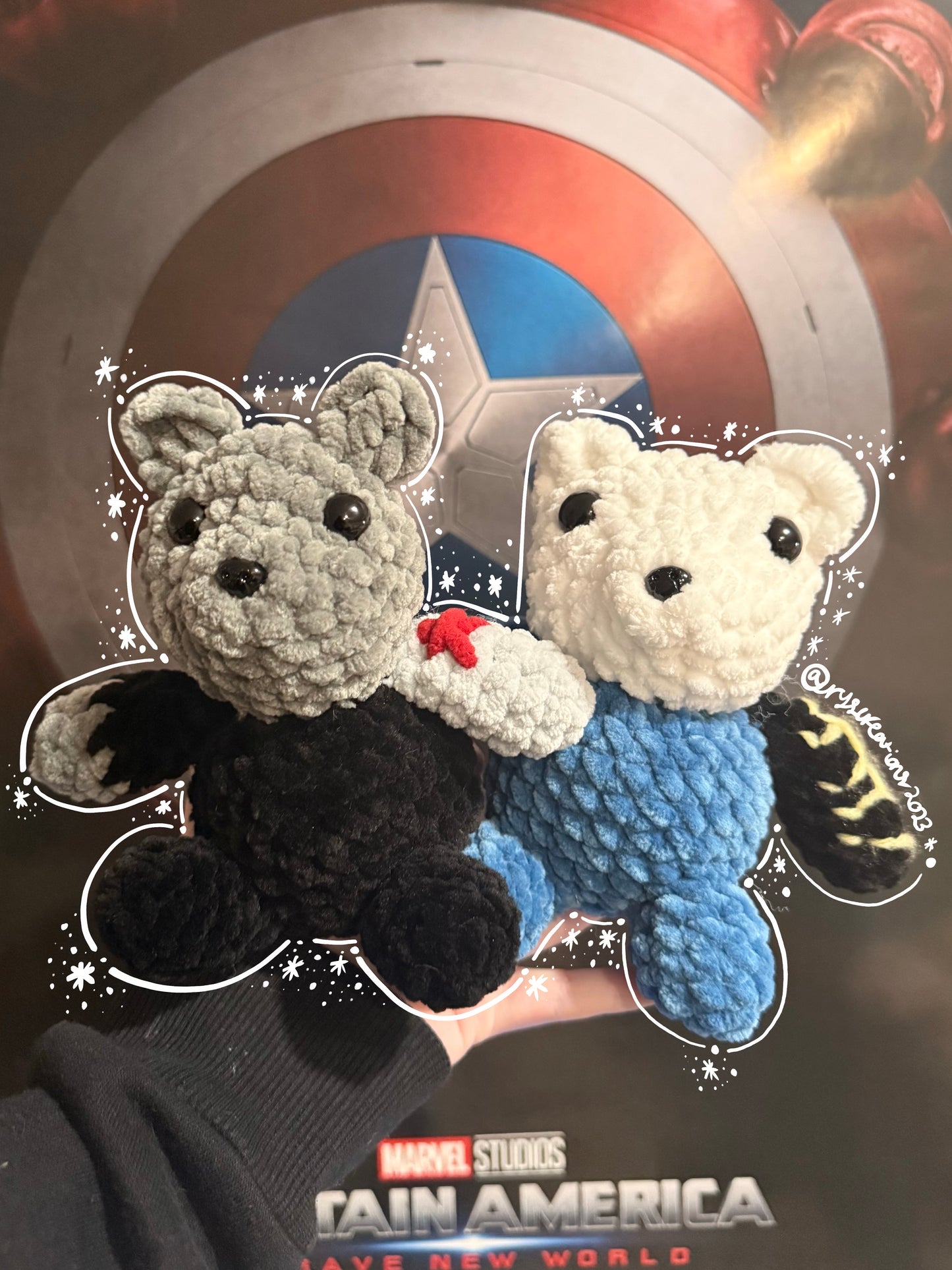 MADE TO ORDER - Marvel White Wolf Inspired Plushie