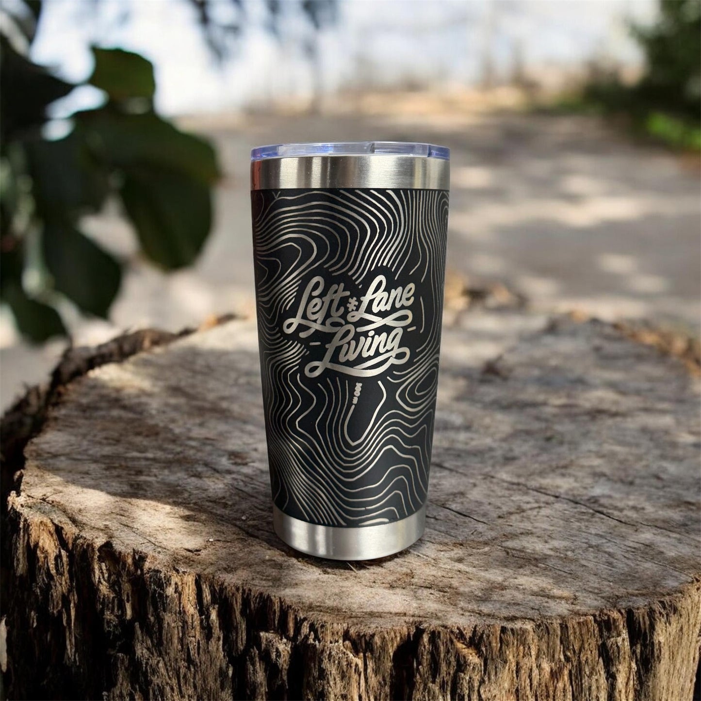 Lassen Peak Topo Engraved Tumbler