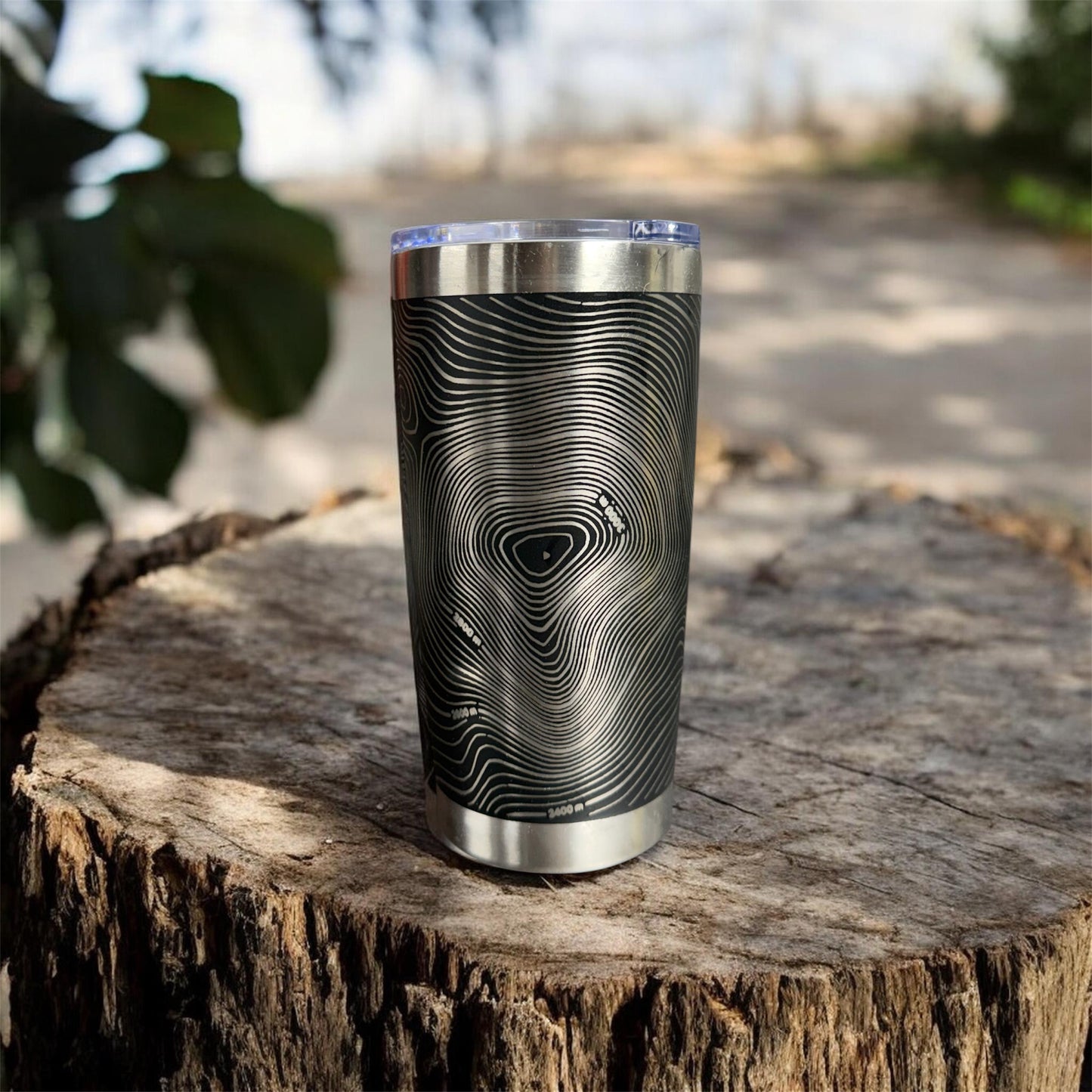 Lassen Peak Topo Engraved Tumbler